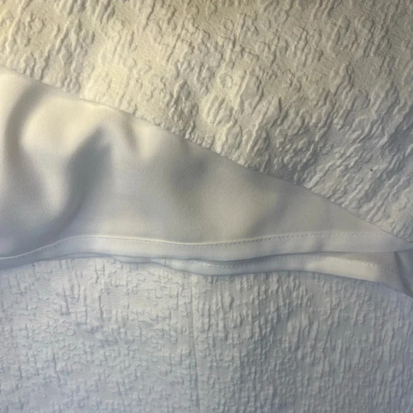 Selected Femme White Mini Textured Dress With Balloon Sleeves | Size  Small - Picture 12 of 12